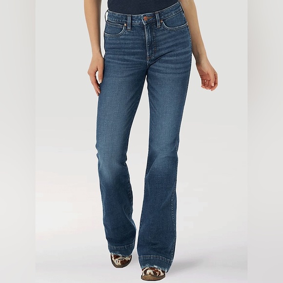 Wrangler Denim - Wrangler Women’s Green Jean-Eco-Friendly High Rise Trouser 25/36